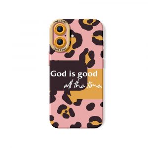 God is Good Leopard Pattern Silicone Case for Apple iPhone Series