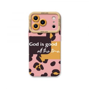 God is Good Leopard Pattern Silicone Case for Apple iPhone Series