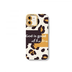 God is Good Leopard Pattern Silicone Case for Apple iPhone Series