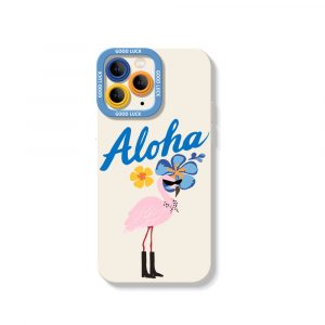 Aloha Flamingo Paradise Silicone Case for Apple iPhone Series