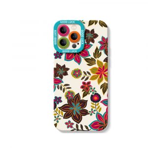 Vibrant Floral Charm Silicone Case for Apple iPhone Series