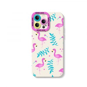 Flamingo Paradise Tropical Charm Silicone Case for Apple iPhone Series