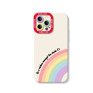 Rainbow Vibes Good Luck Silicone Case for Apple iPhone Series