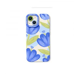 Blue Tulip Bliss Silicone Case for Apple iPhone Series