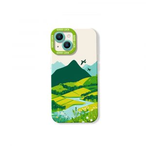 Eco-Haven Landscape Silicone Case for Apple iPhone Series - iPhone 15, White