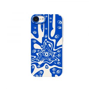 Vibrant All-Seeing Eye & Wave Pattern Silicone Case for Apple iPhone Series