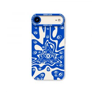 Vibrant All-Seeing Eye & Wave Pattern Silicone Case for Apple iPhone Series