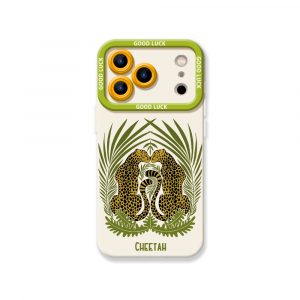 Jungle Cheetah Safari Silicone Case for Apple iPhone Series - iPhone 17 Pro Max, White
