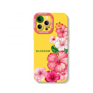 Floral Bloom Delight Silicone Case for Apple iPhone Series