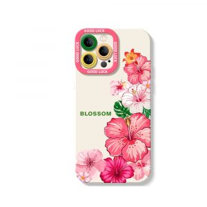 Floral Bloom Delight Silicone Case for Apple iPhone Series