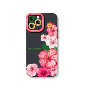 Floral Bloom Delight Silicone Case for Apple iPhone Series