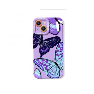 Vibrant Butterfly Delight Silicone Case for Apple iPhone Series