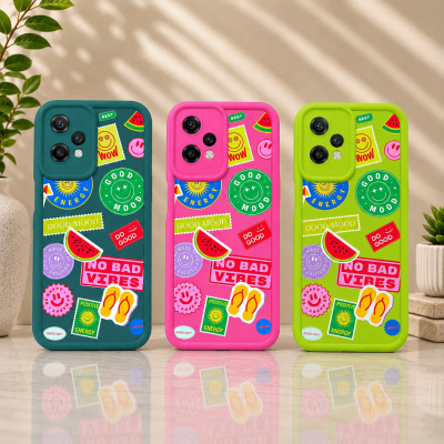 Vibrant Positivity Stickers Silicone Case for OnePlus Nord CE 2 Lite 5G