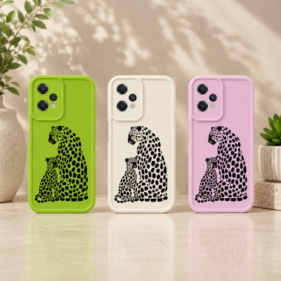 Lime Leopard Family Silicone Case for OnePlus Nord CE 2 Lite 5G
