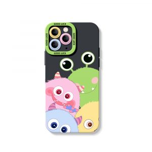 Colorful Monster Friends Silicone Case for Apple iPhone Series