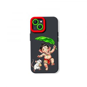 Playful Deity Charm Silicone Case for Apple iPhone Series