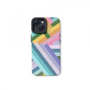 Geometric Colorburst Silicone Case for Apple iPhone Series.