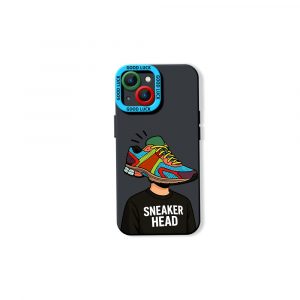 Sneaker Head Vibe Colorful Collage Silicone Case for Apple iPhone Series