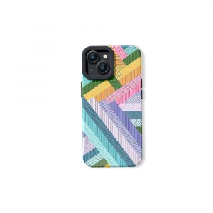 Geometric Colorburst Silicone Case for Apple iPhone Series.