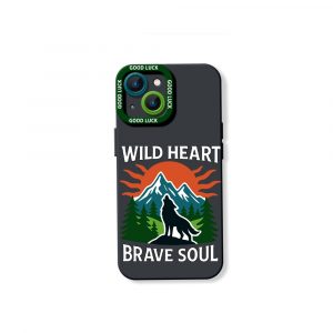 Wild Heart Brave Soul Mountain Wolves Silicone Case for Apple iPhone Series