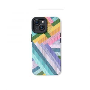 Geometric Colorburst Silicone Case for Apple iPhone Series.
