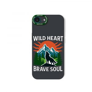 Wild Heart Brave Soul Mountain Wolves Silicone Case for Apple iPhone Series