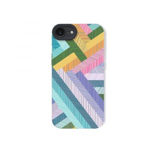 Geometric Colorburst Silicone Case for Apple iPhone Series.