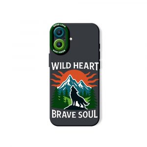 Wild Heart Brave Soul Mountain Wolves Silicone Case for Apple iPhone Series