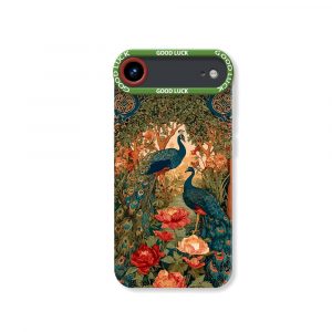 Elegant Peacock Garden Silicone Case for Apple iPhone Series