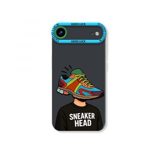 Sneaker Head Vibe Colorful Collage Silicone Case for Apple iPhone Series