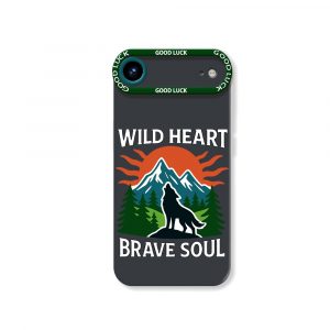 Wild Heart Brave Soul Mountain Wolves Silicone Case for Apple iPhone Series