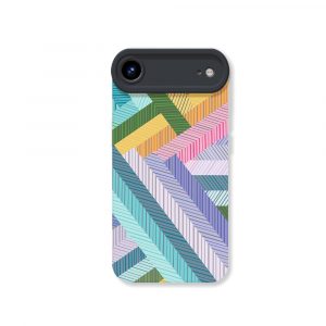 Geometric Colorburst Silicone Case for Apple iPhone Series.