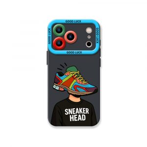 Sneaker Head Vibe Colorful Collage Silicone Case for Apple iPhone Series