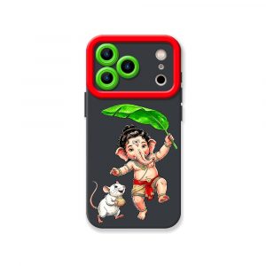 Playful Deity Charm Silicone Case for Apple iPhone Series