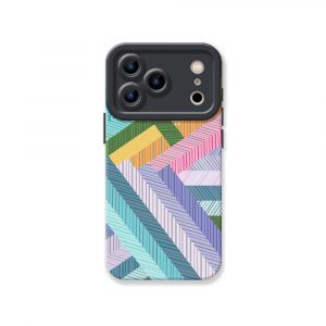 Geometric Colorburst Silicone Case for Apple iPhone Series.