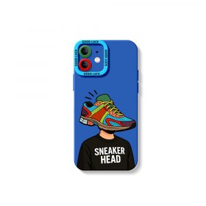 Sneaker Head Vibe Colorful Collage Silicone Case for Apple iPhone Series