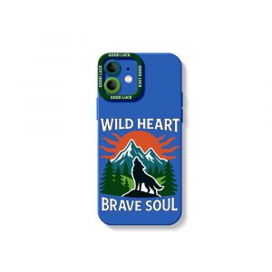 Wild Heart Brave Soul Mountain Wolves Silicone Case for Apple iPhone Series