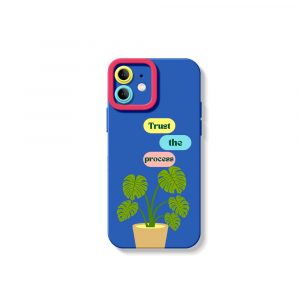 Botanical Bliss Trust the Process Silicone Case for Apple iPhone Series
