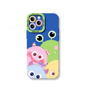 Colorful Monster Friends Silicone Case for Apple iPhone Series