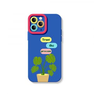 Botanical Bliss Trust the Process Silicone Case for Apple iPhone Series