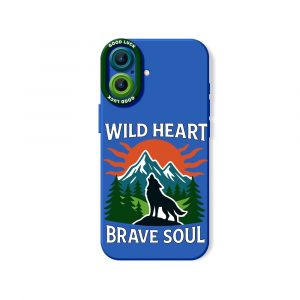 Wild Heart Brave Soul Mountain Wolves Silicone Case for Apple iPhone Series