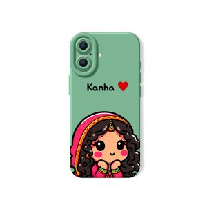 Charming Chibi Princess Silicone Case for Apple iPhone Series - iPhone 17, Green