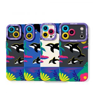 Vibrant Orca Oasis Silicone Case for Apple iPhone Series
