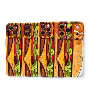 Burger Bliss Vibrant Snack Art Silicone Case for Apple iPhone Series