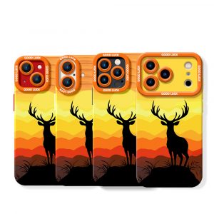 Sunset Stag Wilderness Silicone Case for Apple iPhone Series