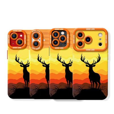 Sunset Stag Wilderness Silicone Case for Apple iPhone Series