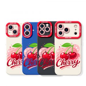 Cherry Blossom Charm Silicone Case for Apple iPhone Series