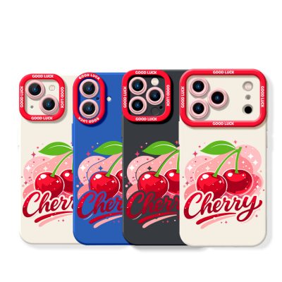 Cherry Blossom Charm Silicone Case for Apple iPhone Series