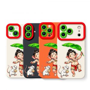 Playful Deity Charm Silicone Case for Apple iPhone Series