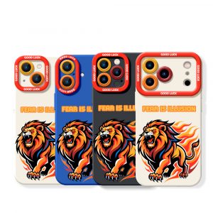 Fiery Lion Courage - Silicone Case for Apple iPhone Series